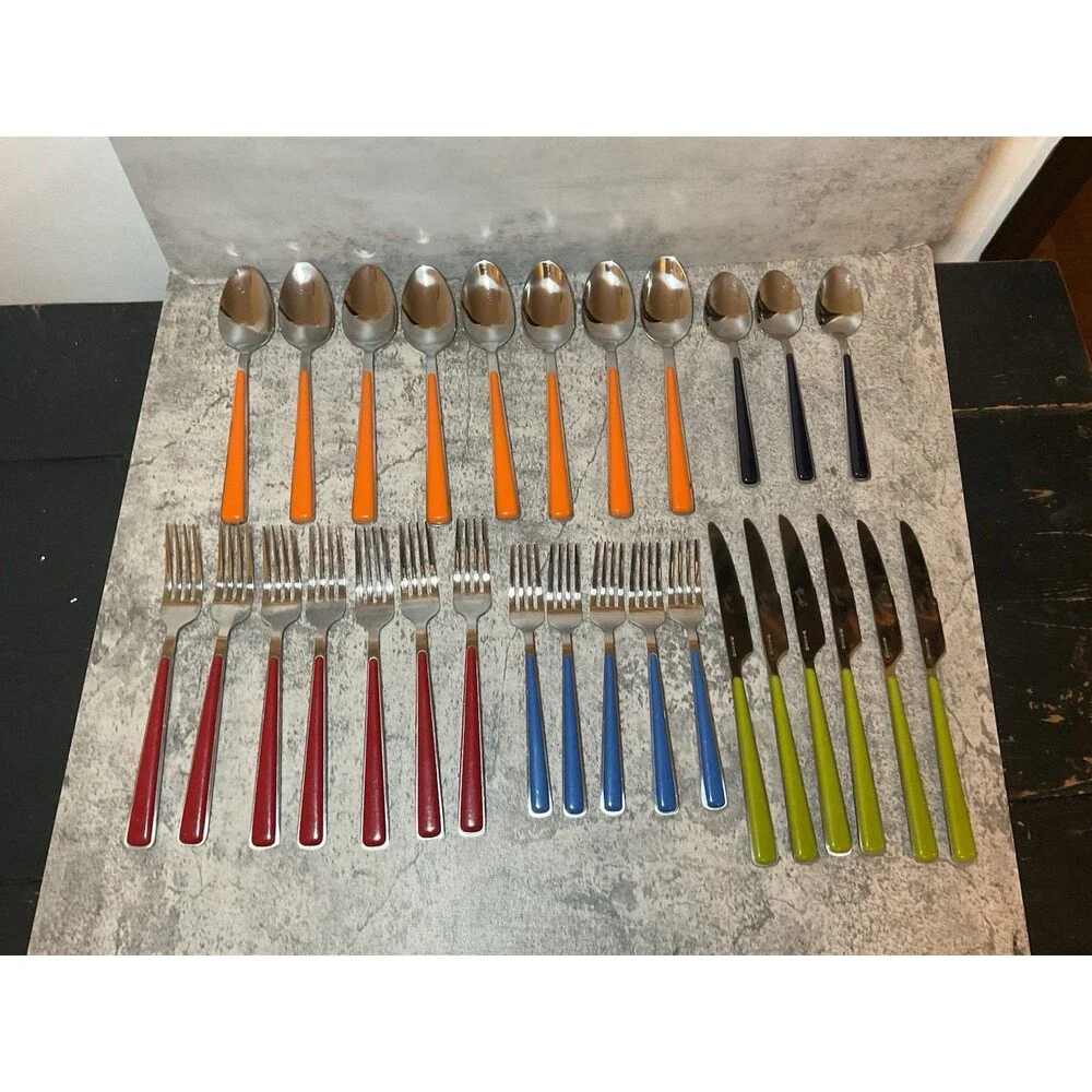 Lot Of 29 Set FIESTA Merengue Flatware Replacement Pieces Serving Forks Spoons +